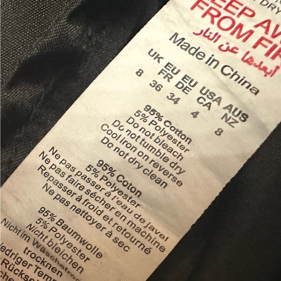 PrettyLittleThing Cargo Pants Jeans Wide Leg Denim Black Streetwear Size 4 Small - Picture 6 of 7